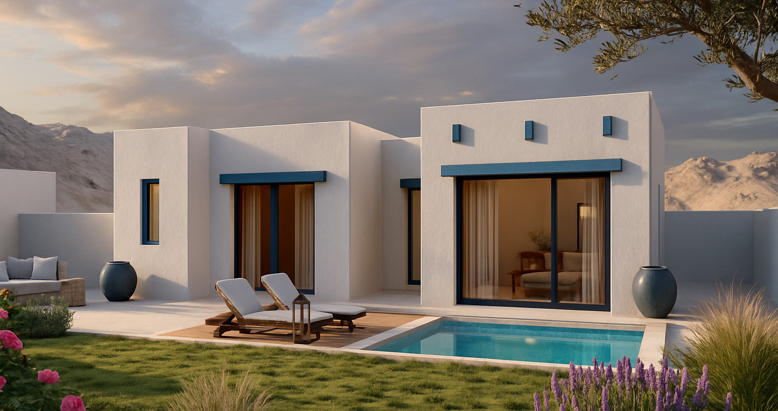 1-bedroom farmhouse – facade view