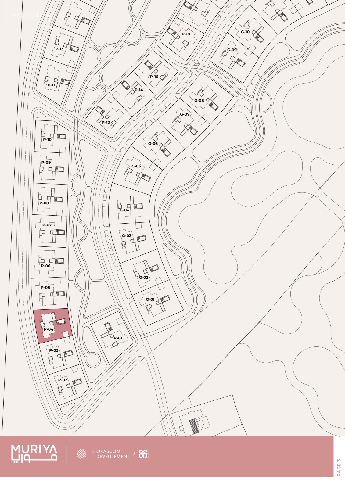 Site plan – 3+1 bedroom villa Raya, Jebel Sifah
