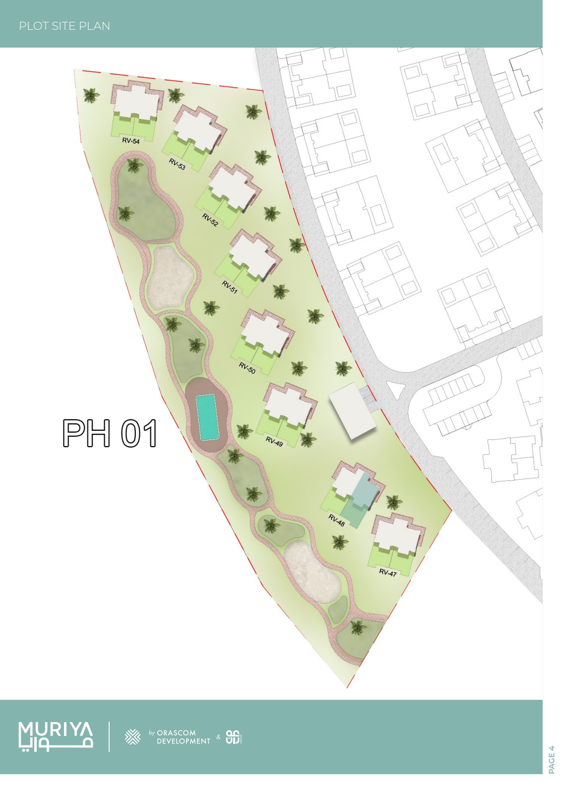 Site plan – 1-bedroom apartment Riviera, Hawana Salalah