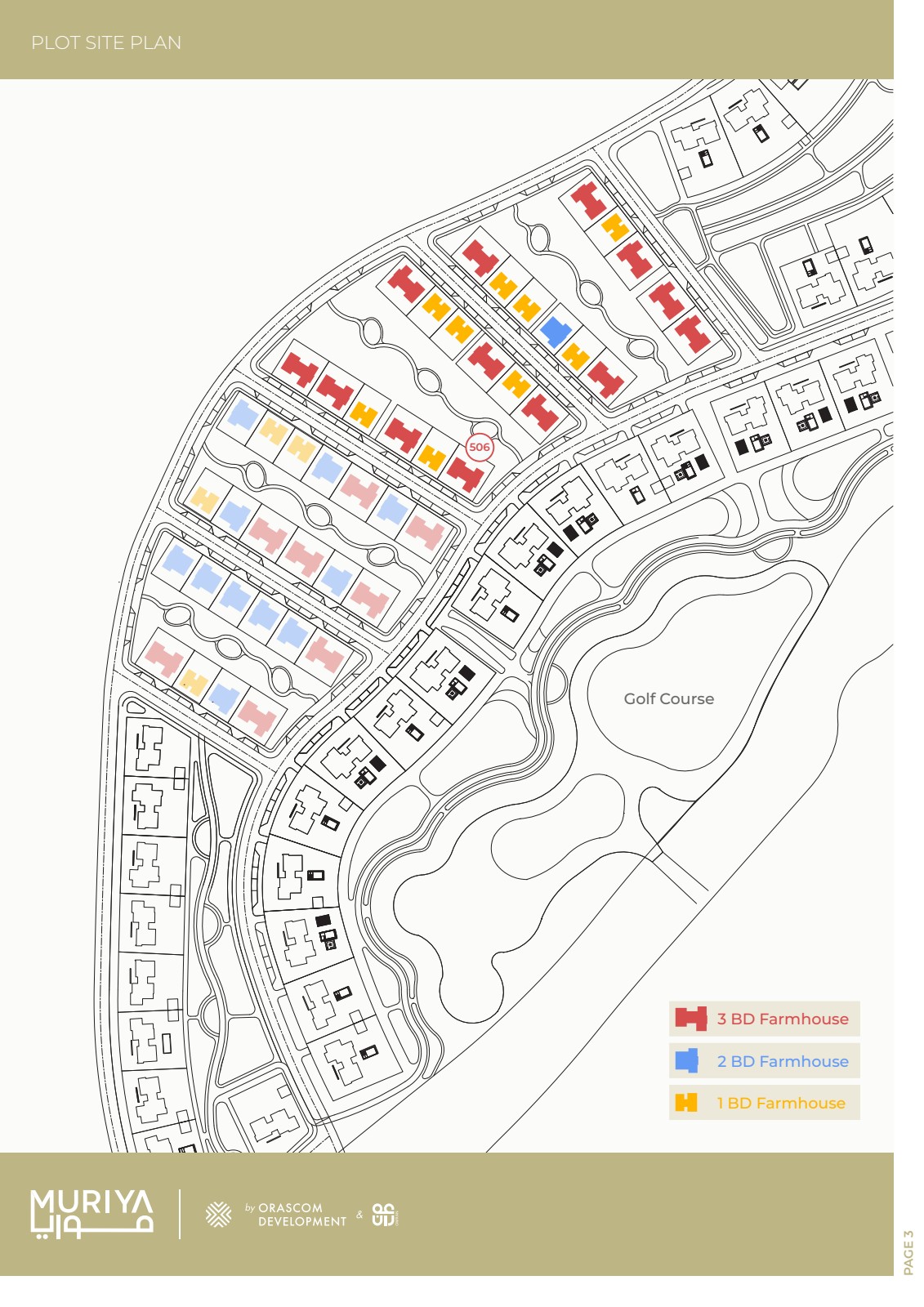Site plan – 3-bedroom farmhouse Jebel Sifah