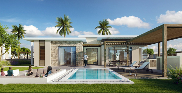 Raya villa exterior in Jebel Sifah, Oman